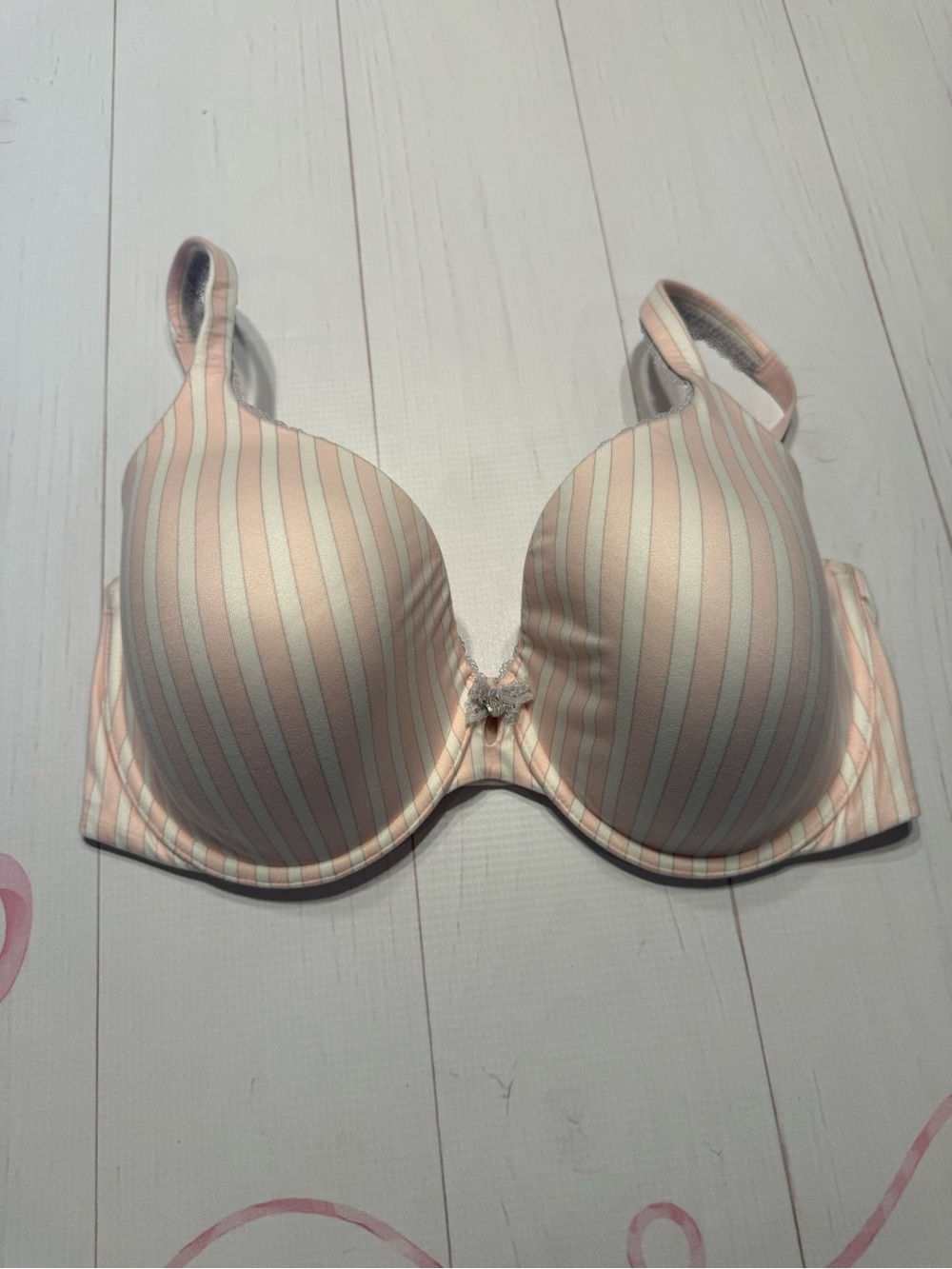 Victoria's Secret Pink & White Striped T-Shirt Bra